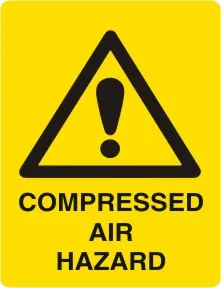 W 268 — WARNING - COMPRESSED AIR HAZARD